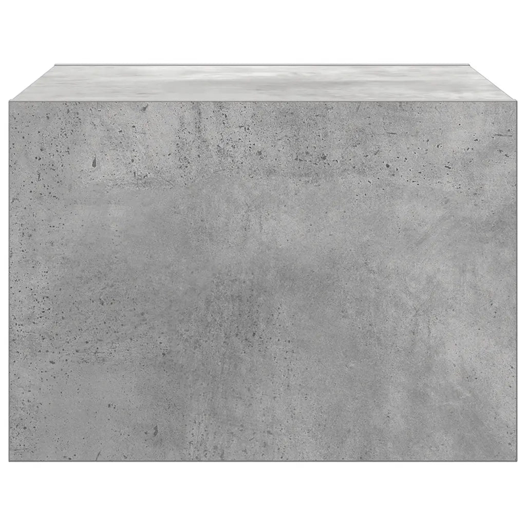 Comodini a Parete con Luci LED 2 pz Grigio Cemento 860218