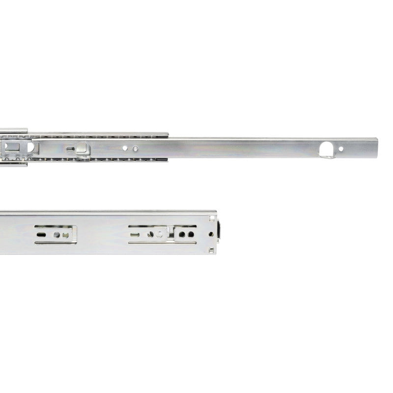 Set di guide a sfere per cassetti con estrazione totale, altezza 45 mm, lunghezza 400 mm, Acciaio, Zincato bianco