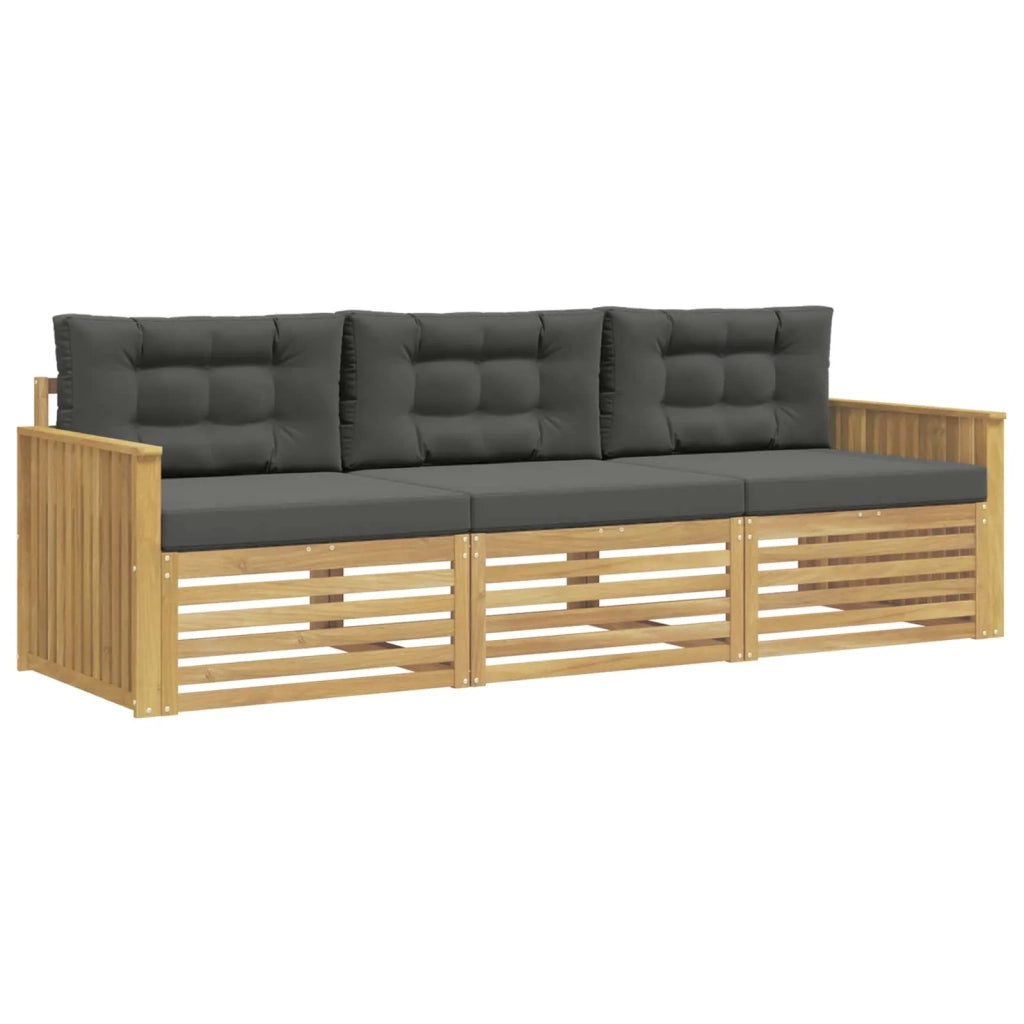 Set di divani da esterno 3 pz Bianco e Antracite 3389962