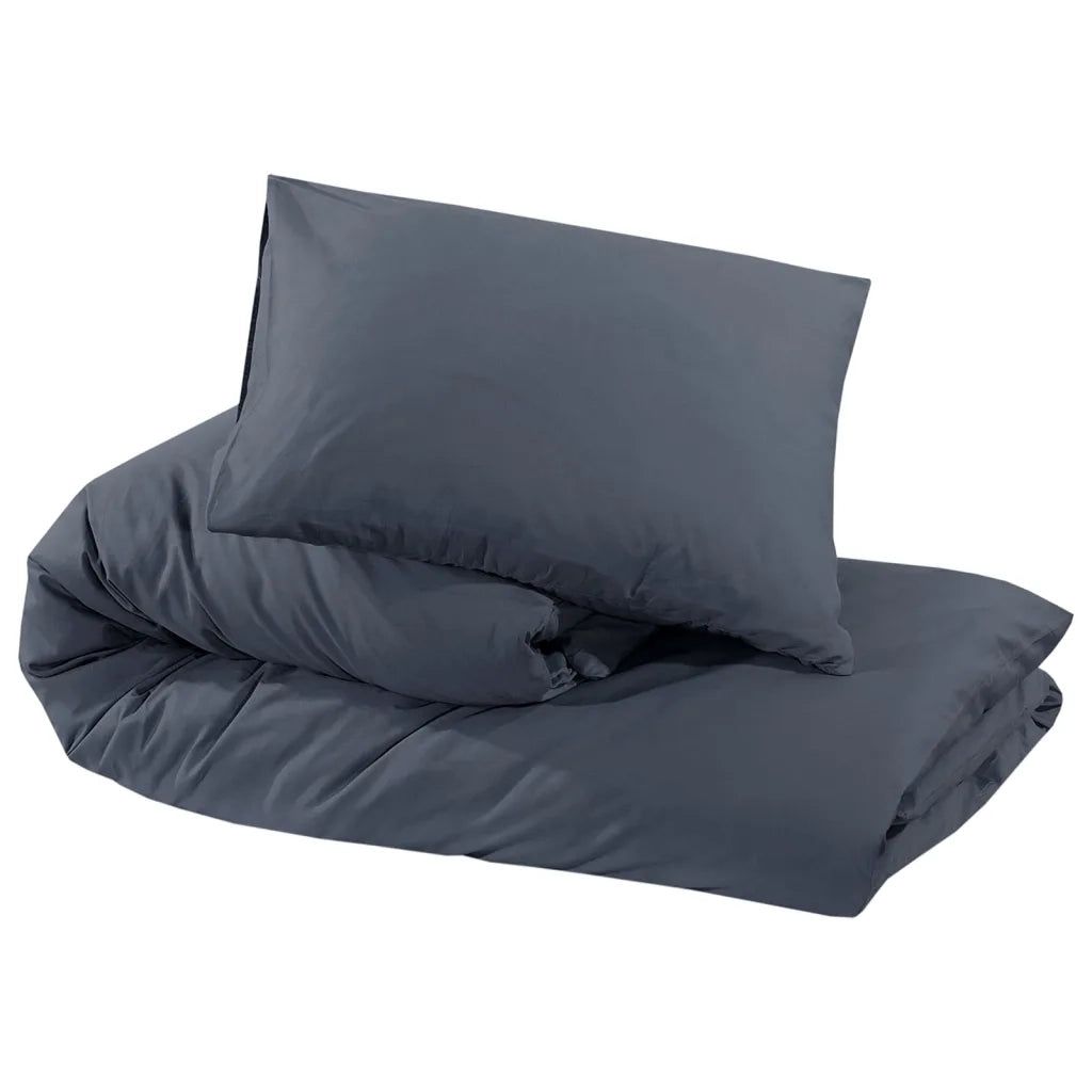 Set Copripiumino Antracite 240x220 cm in Cotone 136080
