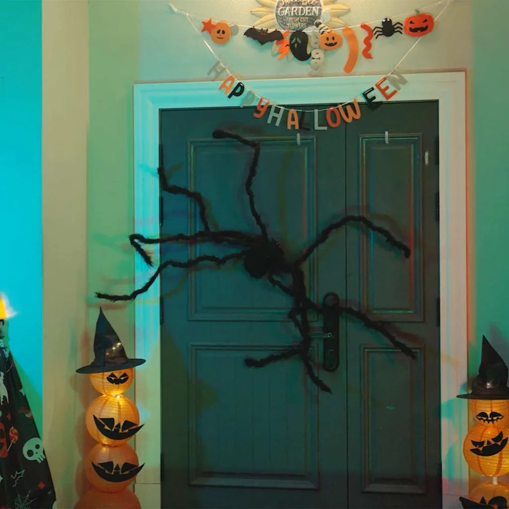 Decorazione Ragno di Halloween 3 pcs Nero 150 cm 42020052