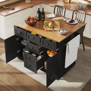CARRELLO SERVIZIO PIEGHEVOLE 147x70x93 cm Nero MDF e Metallo