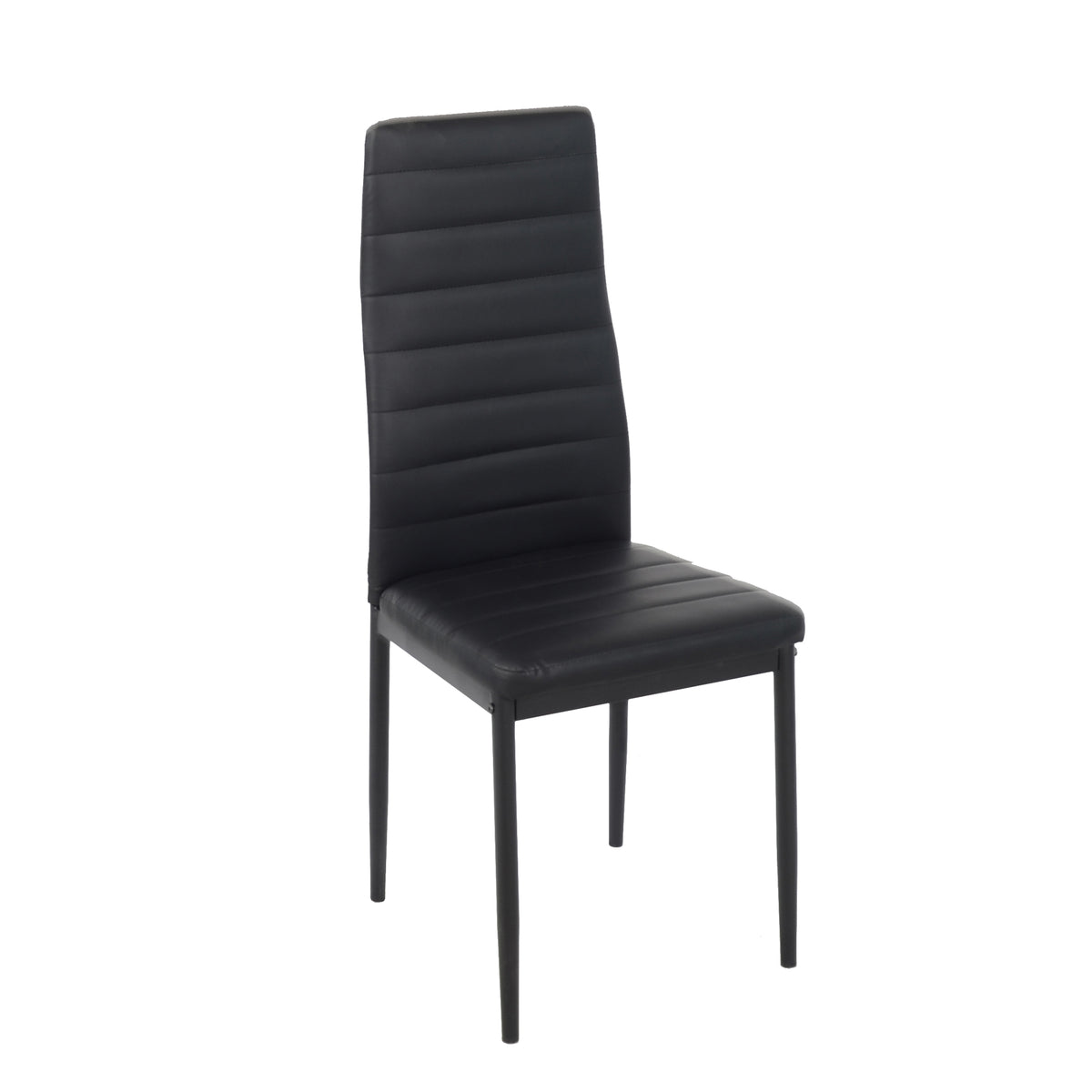 Set Da 6, Sedia Queen Kit Nera/Nera Similpelle 6Pz