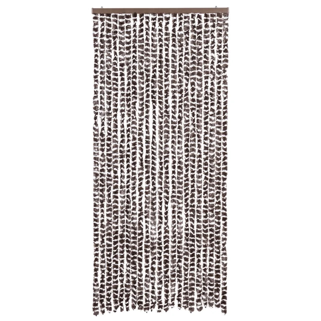 Zanzariera Marrone e Bianca 90x220 cm Ciniglia 325452