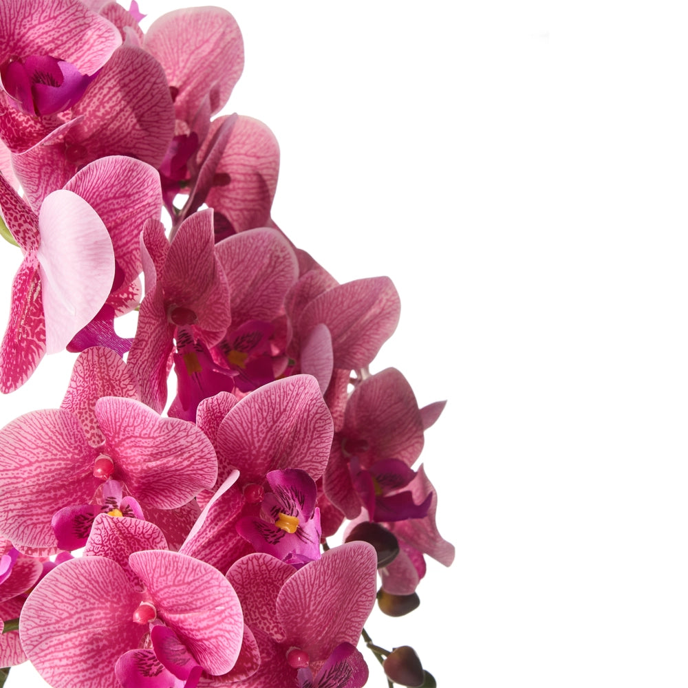 Pianta artificiale in vaso Orchidea con vaso rosa 65 cm Accessorio decorativo per interni