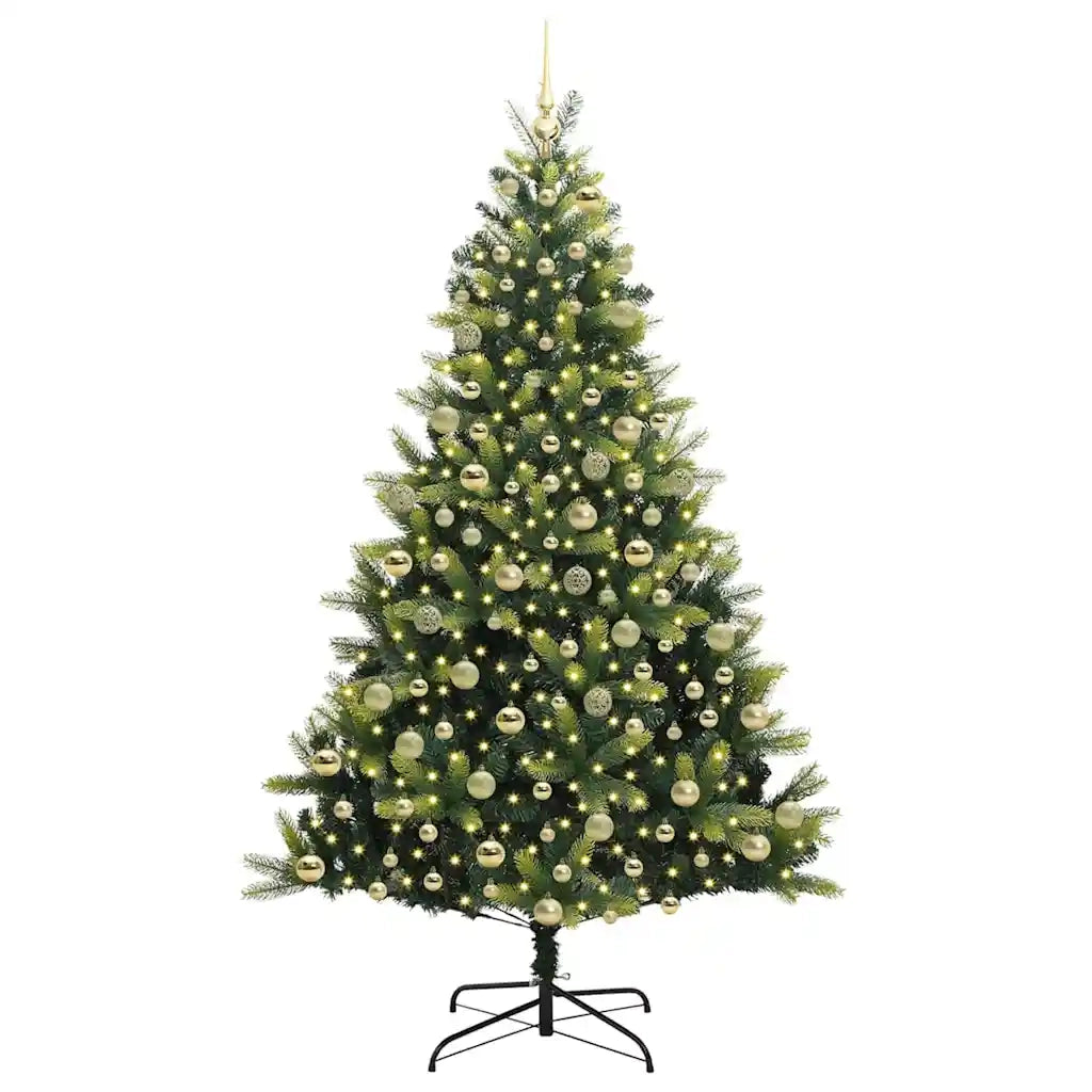 Albero di Natale Artificiale a Cerniera con 300 LED 210 cm