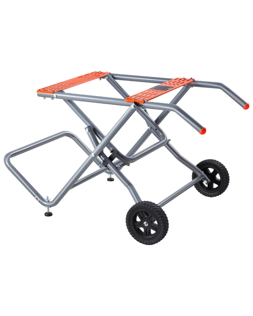 Supporto per Troncatrice da Tavolo Pieghevole in Acciaio al Carbonio HS6805 con Ruote da 203 mm Portatile Carico 158,76 kg Grigio