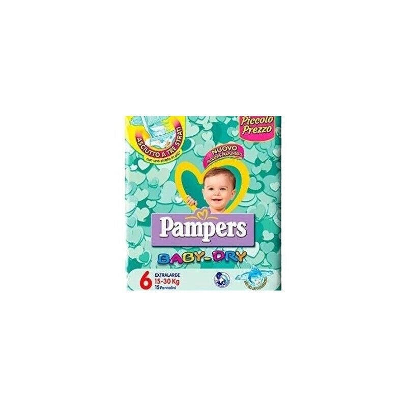 90 PAMPERS BABY DRY X/LARGE 6X15PZ
