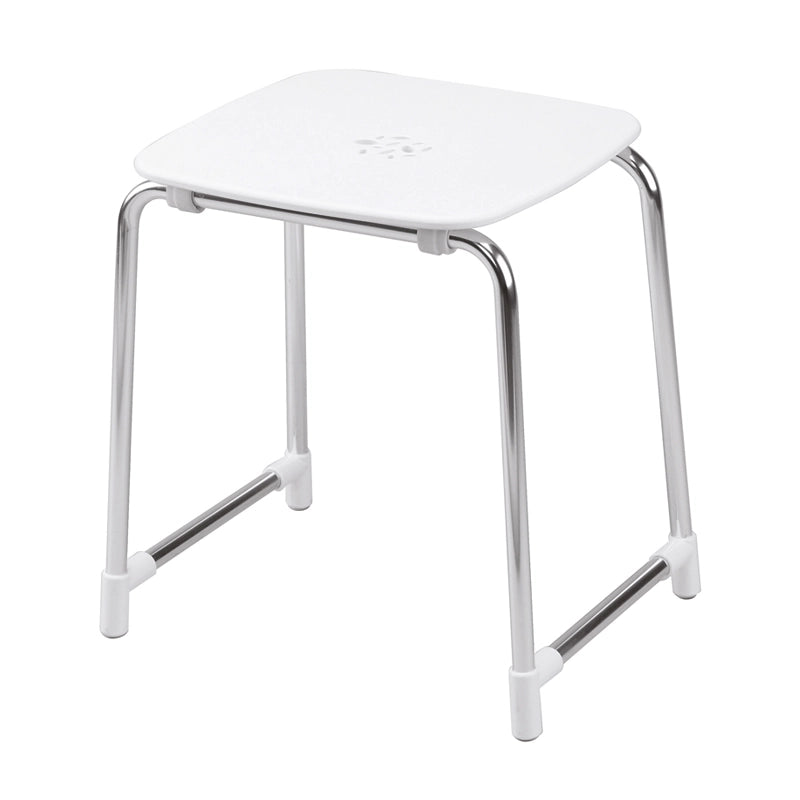 Sgabello Prima Classe Gedy 6072 Bianco/Cromato