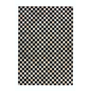 Tappeto Patchwork in Pelle Rocket 200 Argento e Grigio
