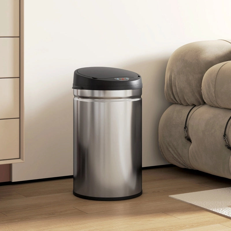 BIDONE RIFIUTI SENSOR 30 L Acciaio Inossidabile Argento con Soft-Close