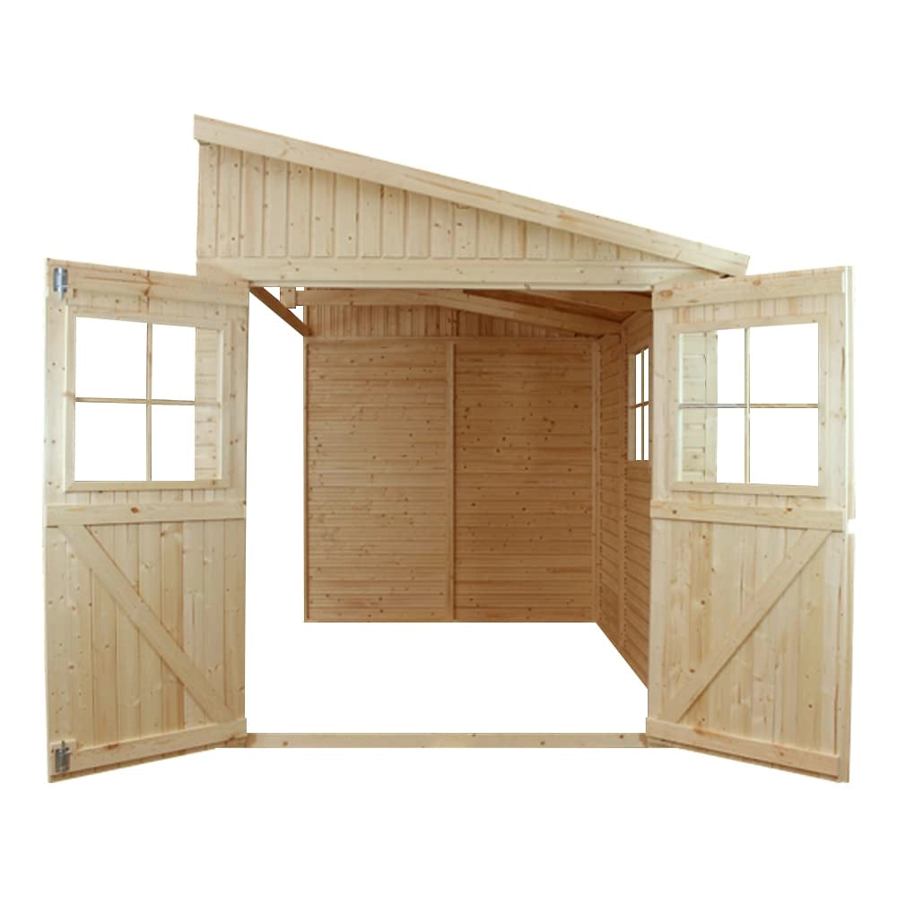 Casa da giardino in legno (senza parete laterale) - 6 m² - TIMBELA M339