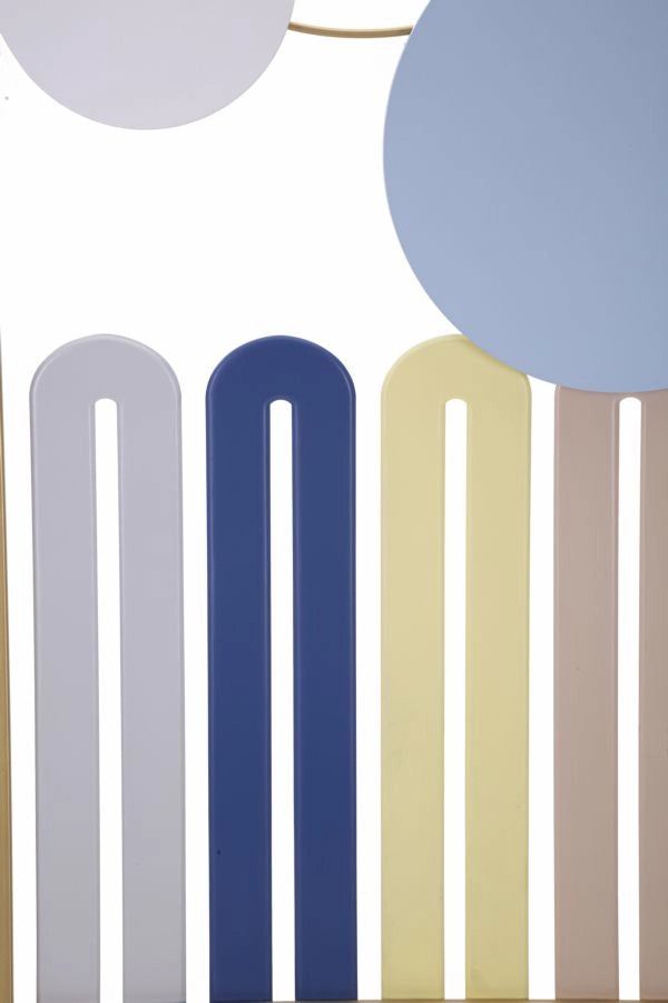 Pannello da Muro Colorful 37x2x84 cm in Ferro Multicolor