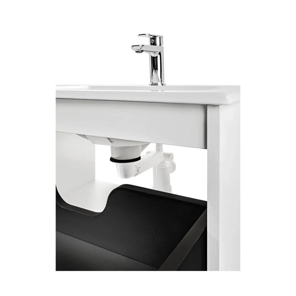 Sifone corto salvaspazio con piletta click clack cromata