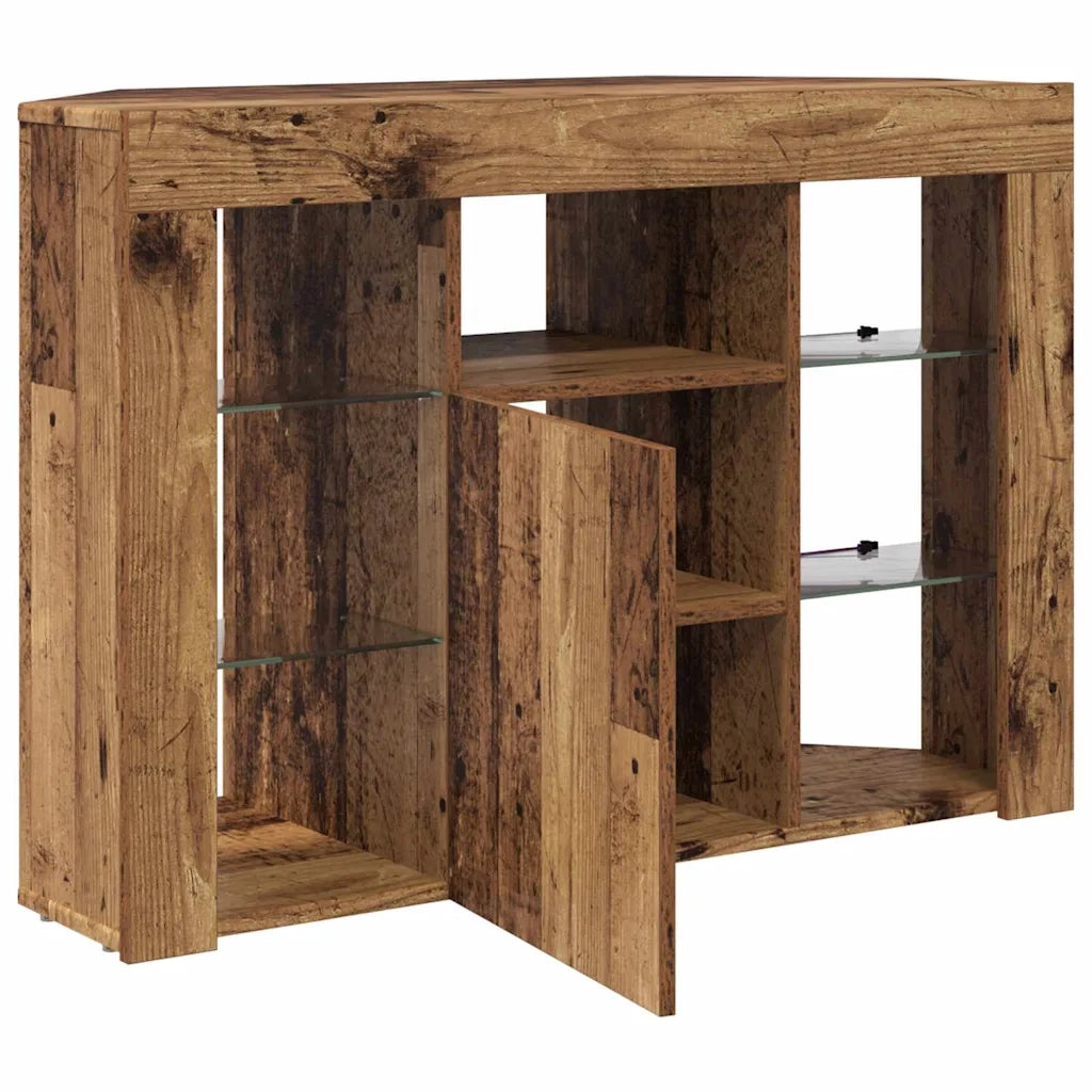 Mobile TV LED Angolare Legno vecchio 100x40x68cm