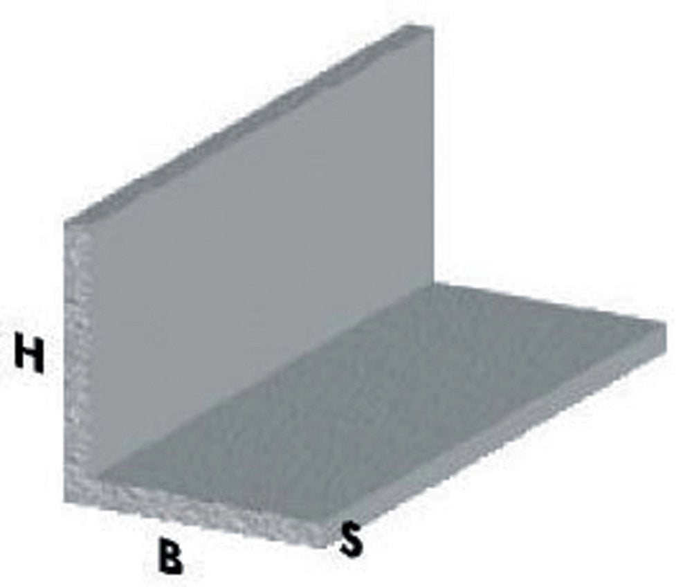 5pz profilo argento h.100 angolare 25x25x1 mm cod:ferx.13458