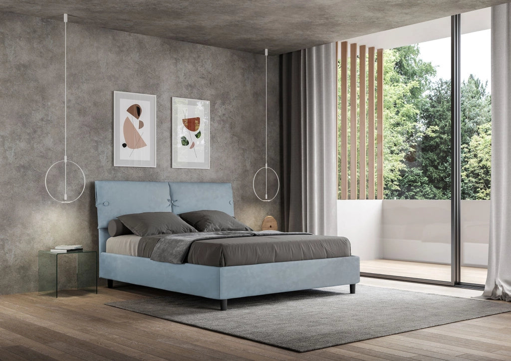 Letto Matrimoniale 160x210 cm Senza Rete Sleeper Azzurro