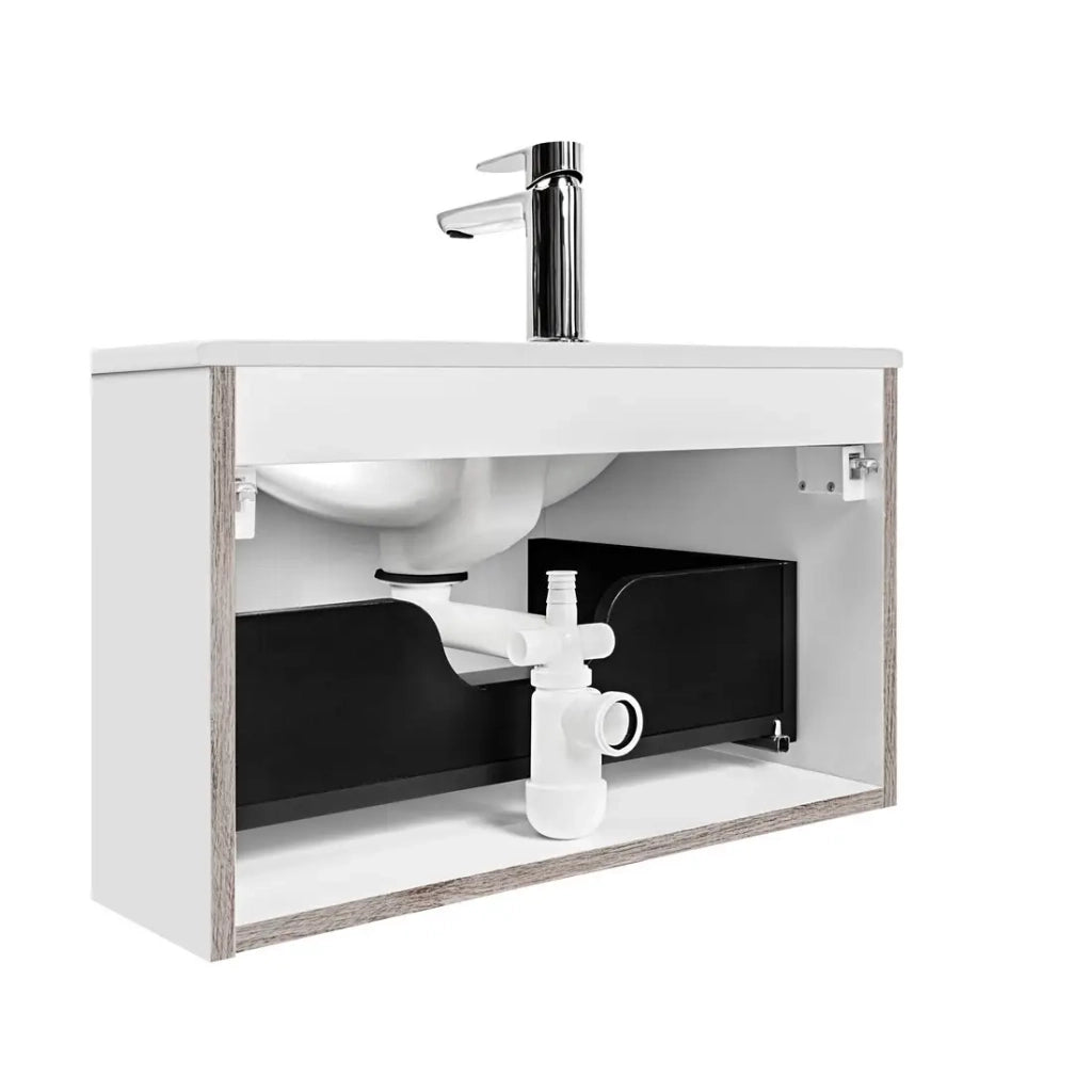 Sifone corto salvaspazio con piletta click clack cromata