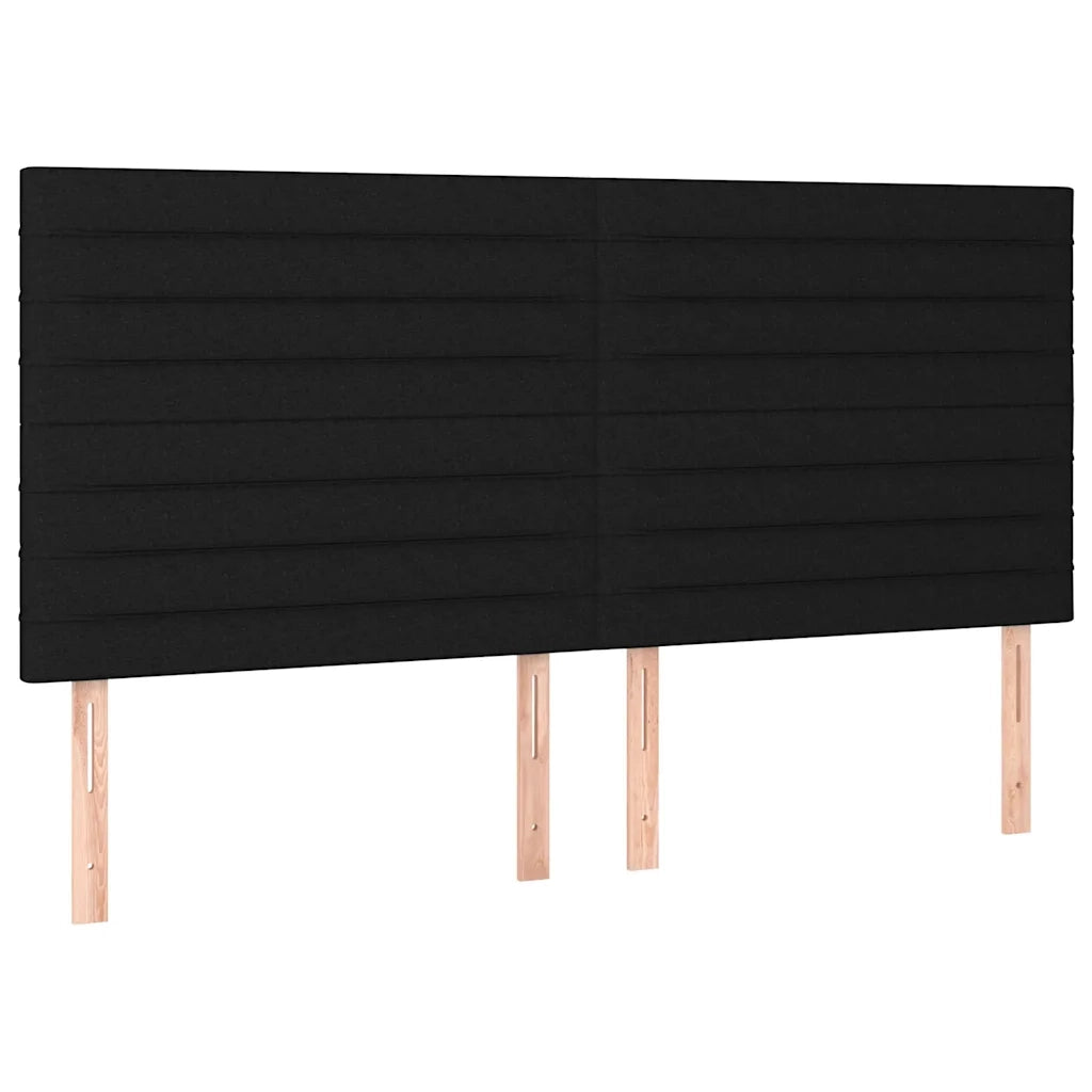 Letto a Molle con Materasso e LED Nero 180x200cm in Tessuto 3135535