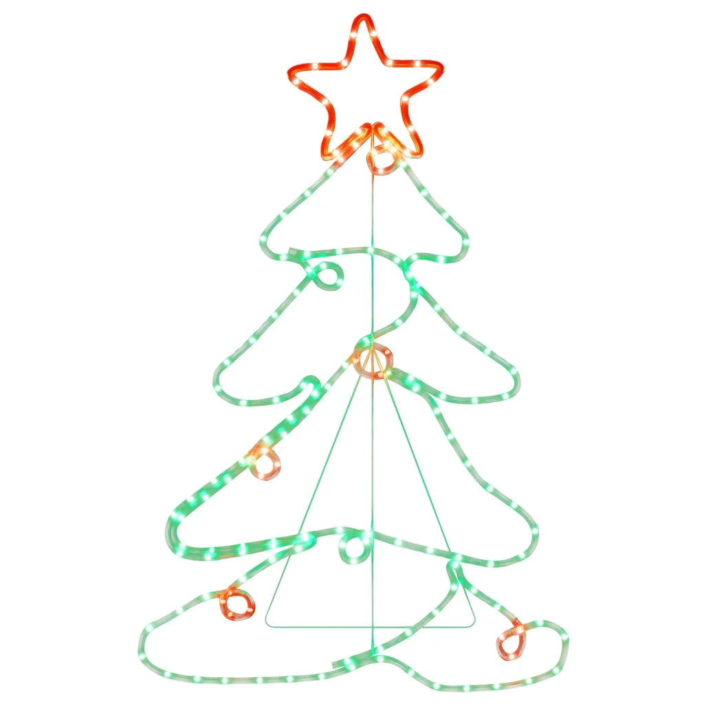 Figura Albero di Natale con 144 LED 88x56 cm 343288