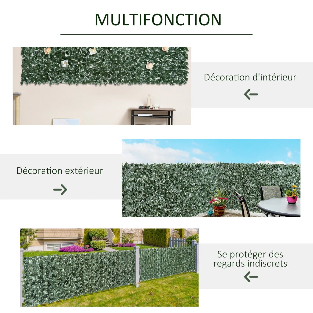 Parete Verde Artificiale Brise-Vue ¨C Minimal ¨C Verde 240x100 cm
