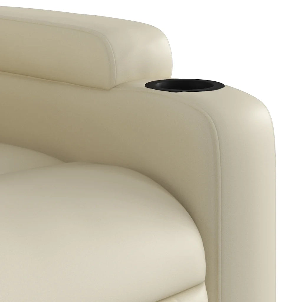Poltrona da Massaggiante Reclinabile Crema Similpelle 372397