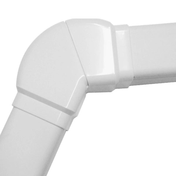 CURVA REGOLABILE PER CONDIZIONAMENTO IN PVC - 90XH65 MM  - GIS