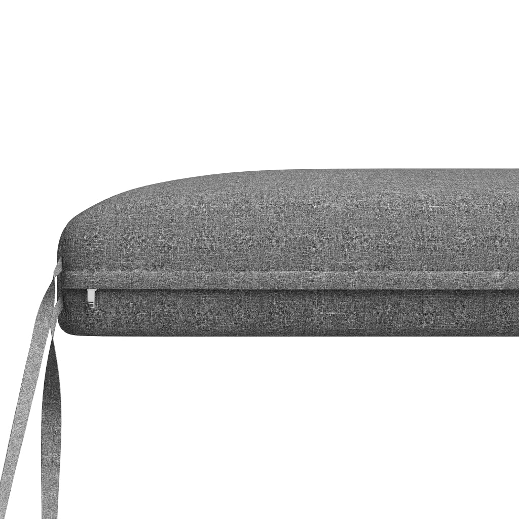Set lounge da giardino modulare grigio con 2 tavolini regolabili e cuscini sfoderabili in olefina