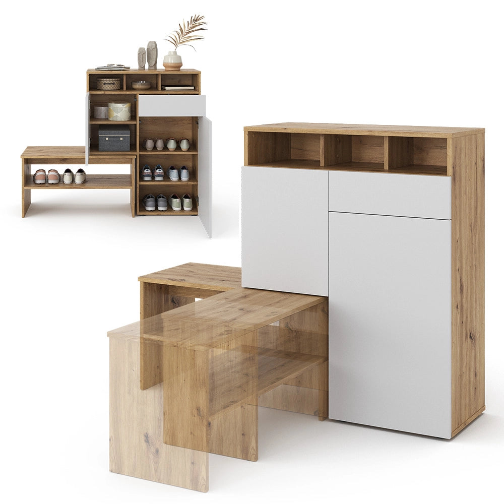 Vicco Mobile porta scarpe Marrone 124.5 x 102 cm