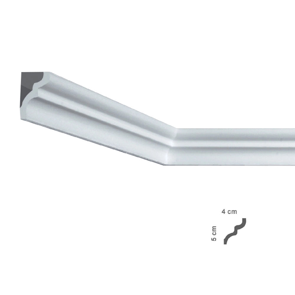 Cornice Decorativa per Soffitto Mod I856 Bovelacci 80 Pezzi 40 X 50 mm