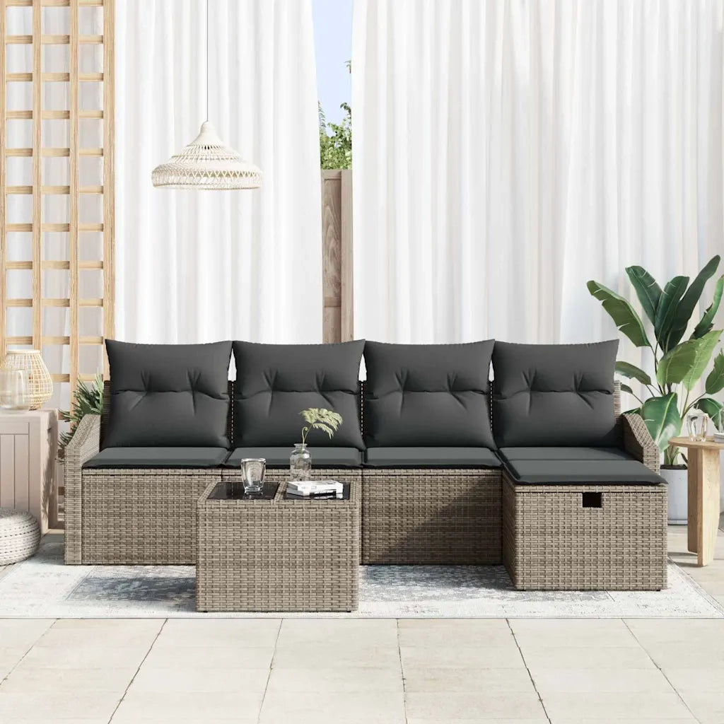 Set di divani con cuscino 5 pcs polyrattan 3360600