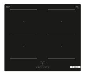 Bosch serie 4 pvq611bb6e piano cottura a induzione 60 cm nero, senza profili
