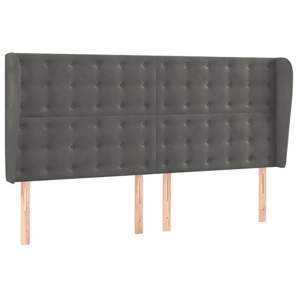 Letto a Molle con Materasso e LED Grigio Scuro 180x200 cm