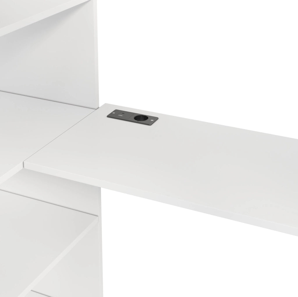 Letto a soppalco 90x200 cm con armadio, LED e ricarica