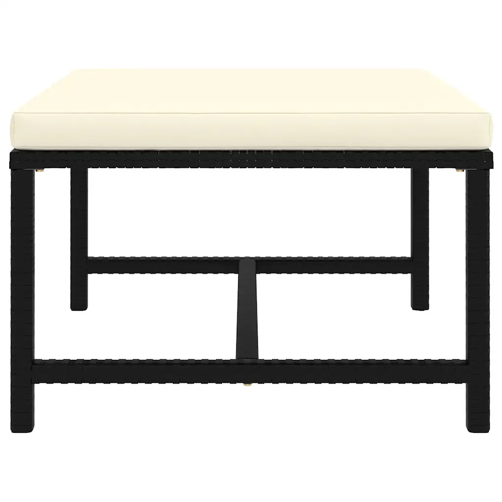 Set Divani da Giardino 8 pz con Cuscini in Polyrattan Nero 3059793