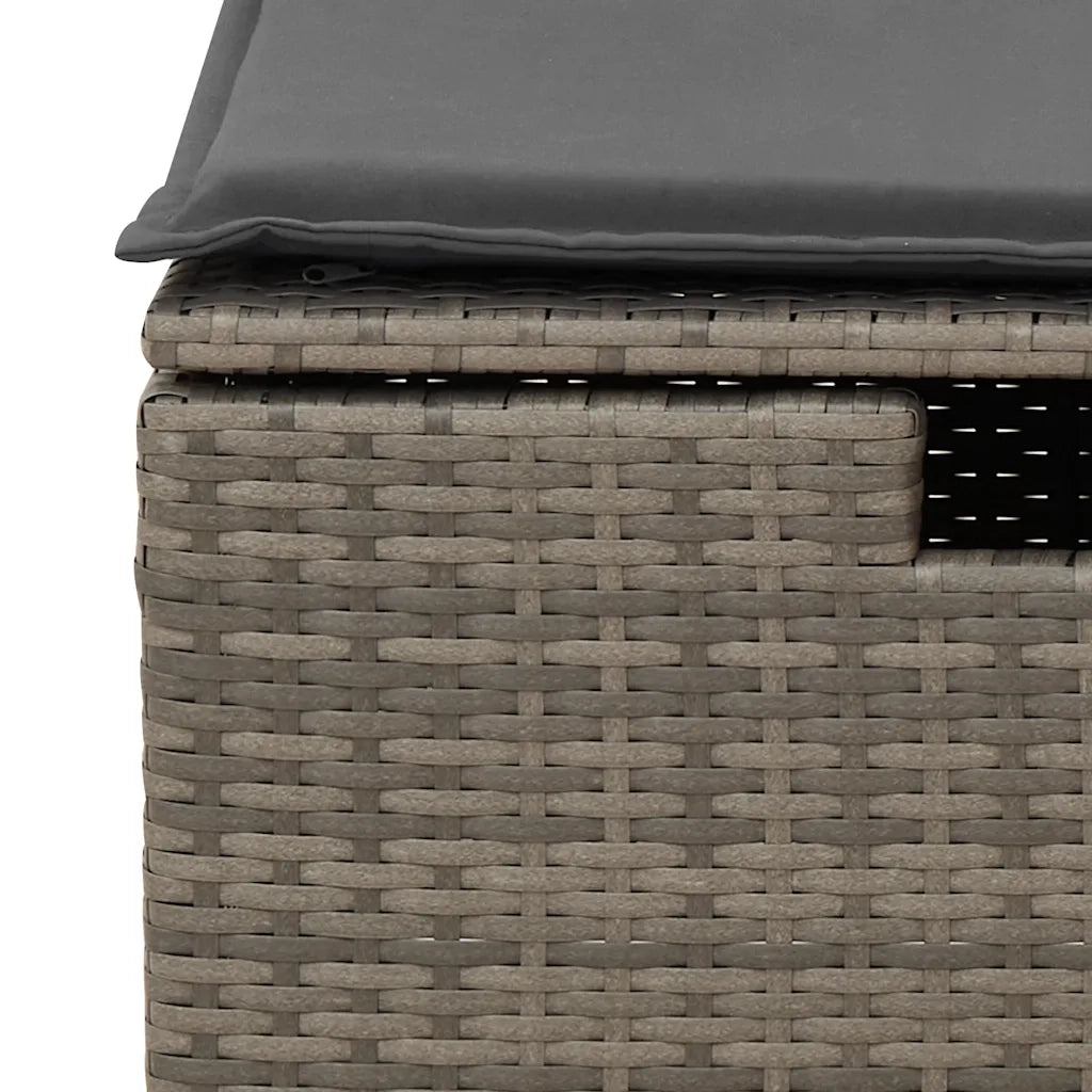 Set Divano da Giardino 5 pz con Cuscini Grigio in Polyrattan 3328166