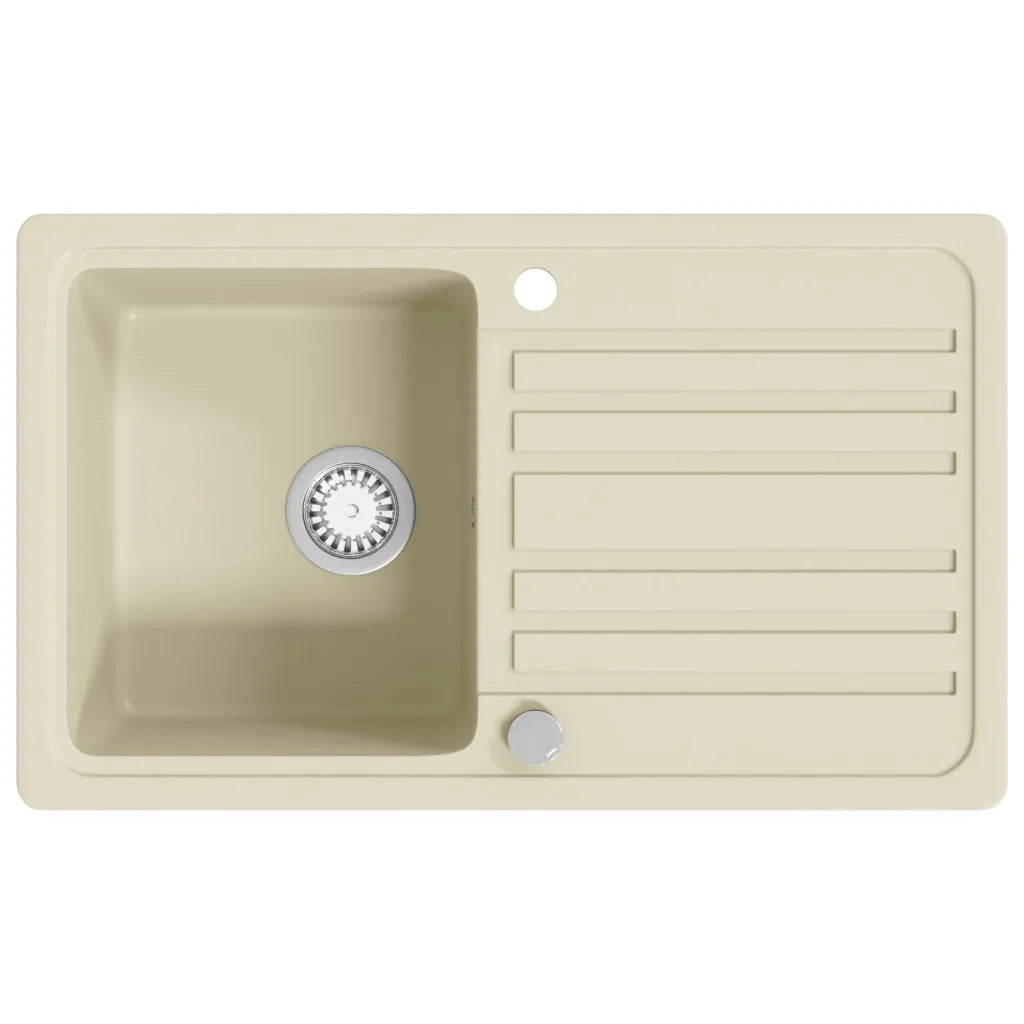 Lavello da Cucina in Granito Vasca Singola Beige 144849