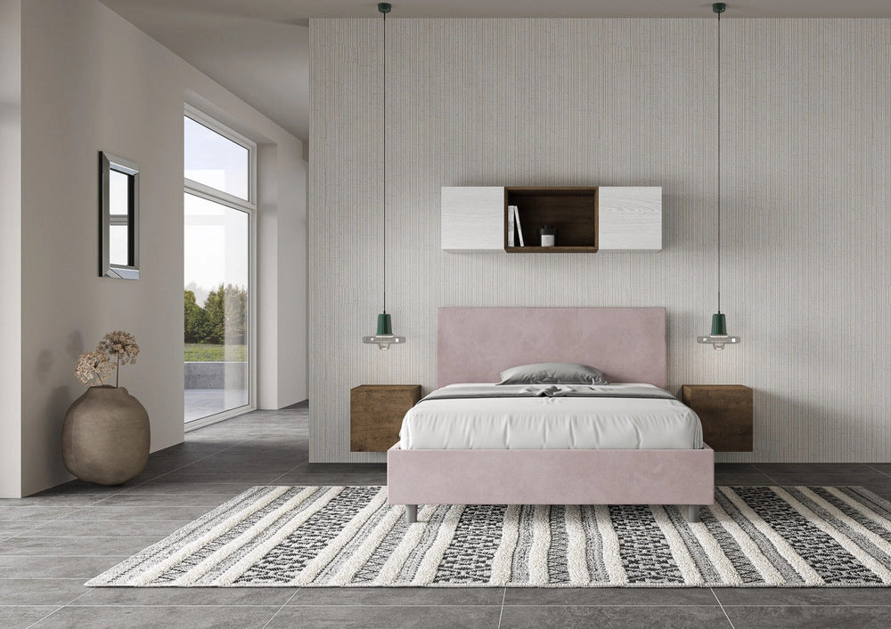 Letto Matrimoniale Large 180x200 cm con Rete Adele Glicine