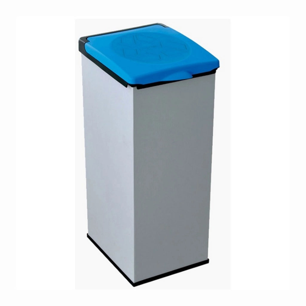 Contenitore Pattumiera Portasacco Raccolta Differenziata Blu 32X35X80cm
