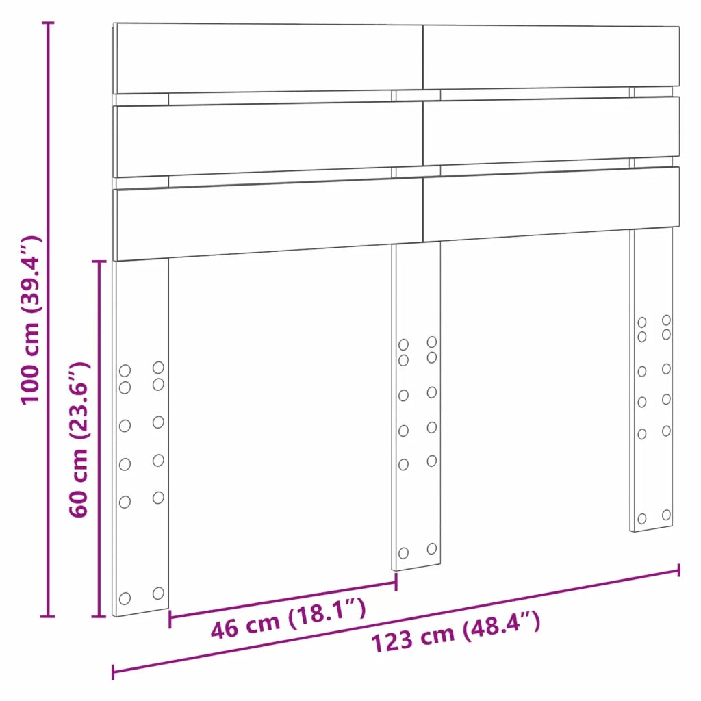 Testiera | Testata Grigio cemento Legno multistrato