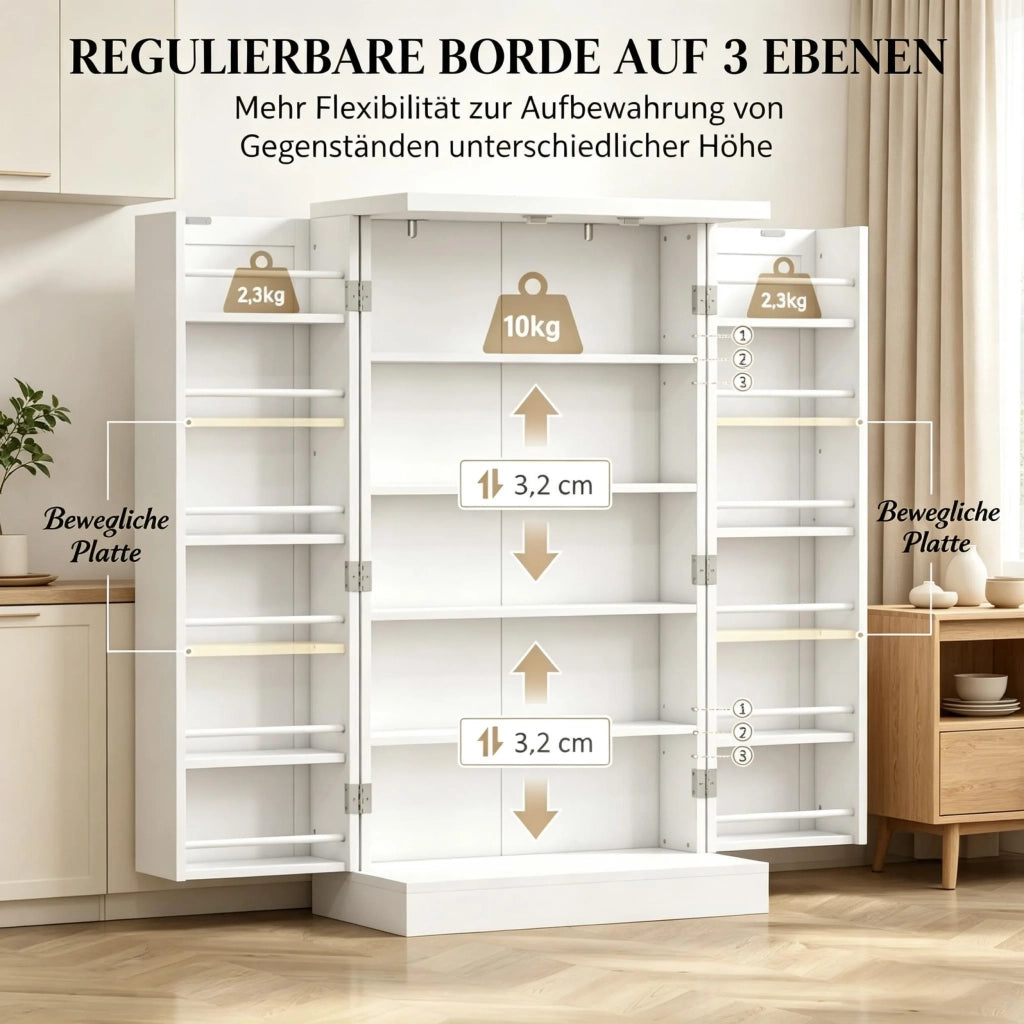 Mobile da cucina moderno, versatile e compatto. Armadio portaoggetti dal design semplice. Include solo il mobile da cucina.
