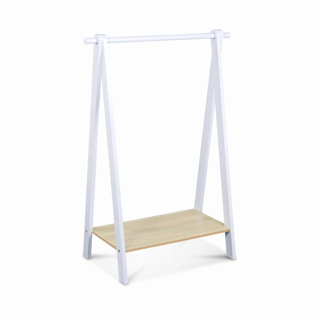Appendiabiti per bambini in legno dallo stile scandinavo, bianco