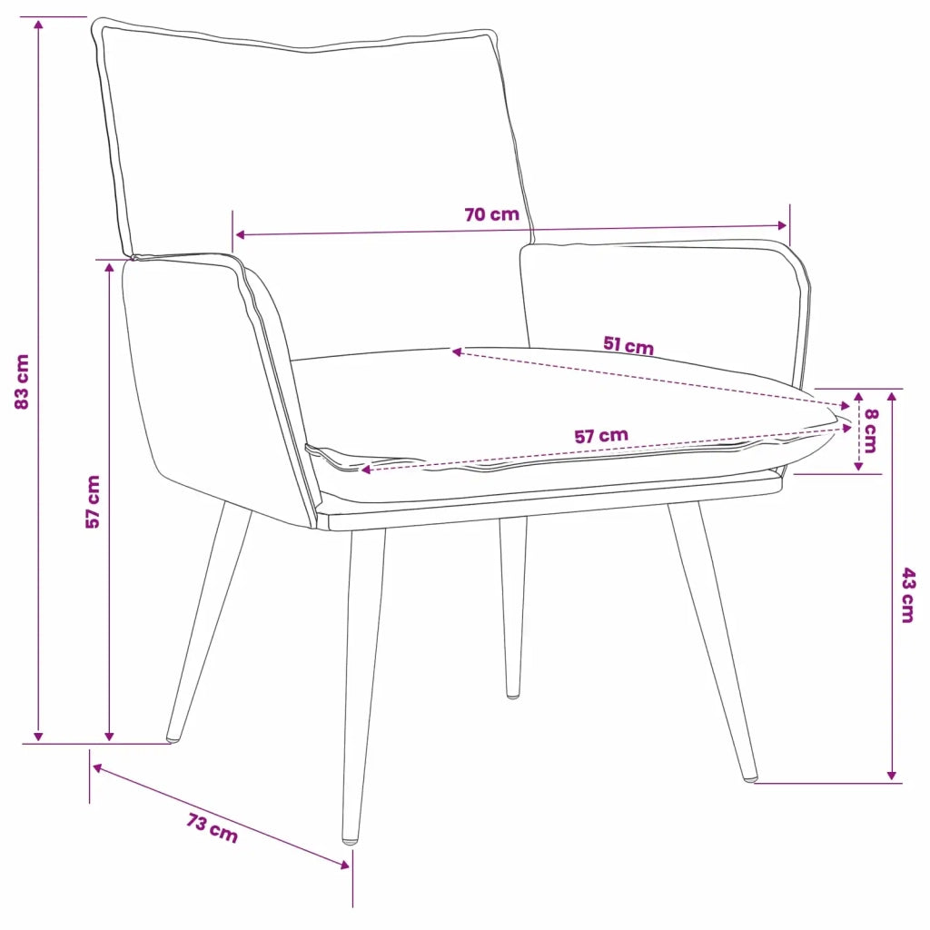 Poltrona Grigio Chiaro Velluto 42047723