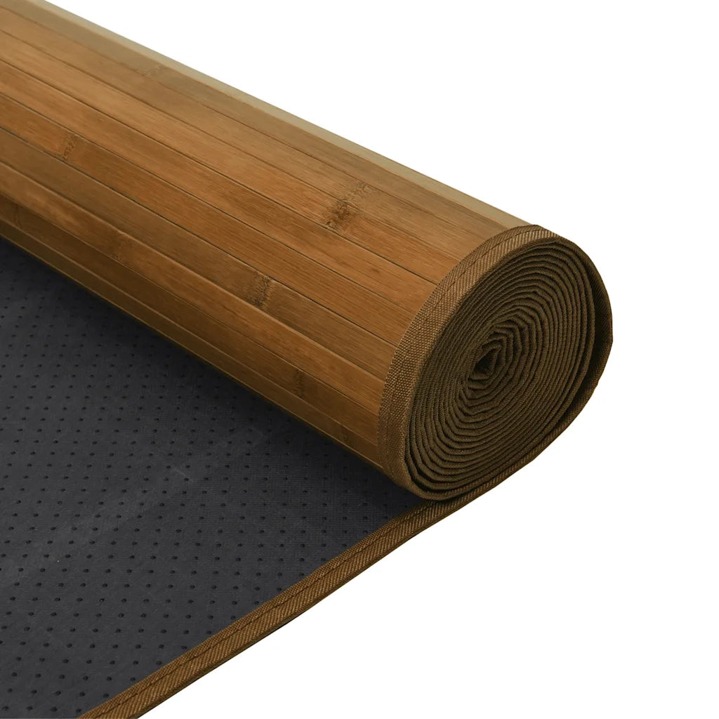 Tappeto Rettangolare Marrone 70x1000 cm in Bambù 376896