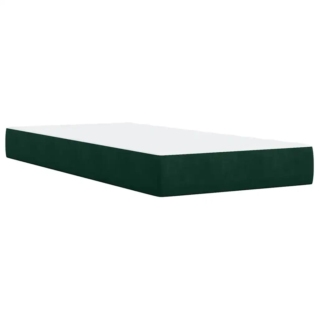 Giroletto a Molle con Materasso Verde Scuro 80x200 cm Velluto 3289893
