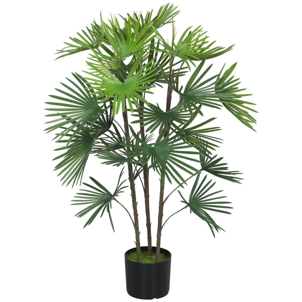 Palma Artificiale Verde con Vaso ¨C Minimal ¨C 90 cm ?16.5x13.5 cm