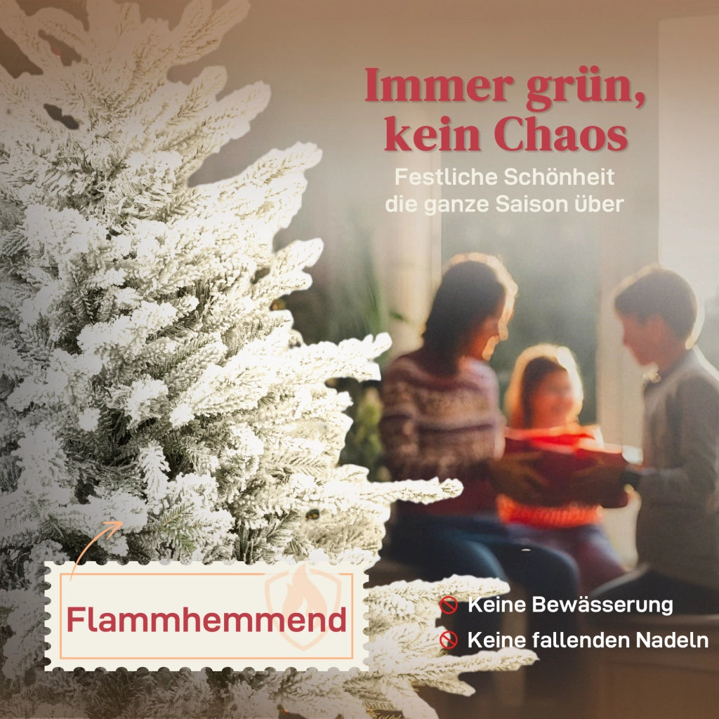 Albero di Natale Artificiale 150cm con Neve ¨C Minimal ¨C 1162 Rami Grigio