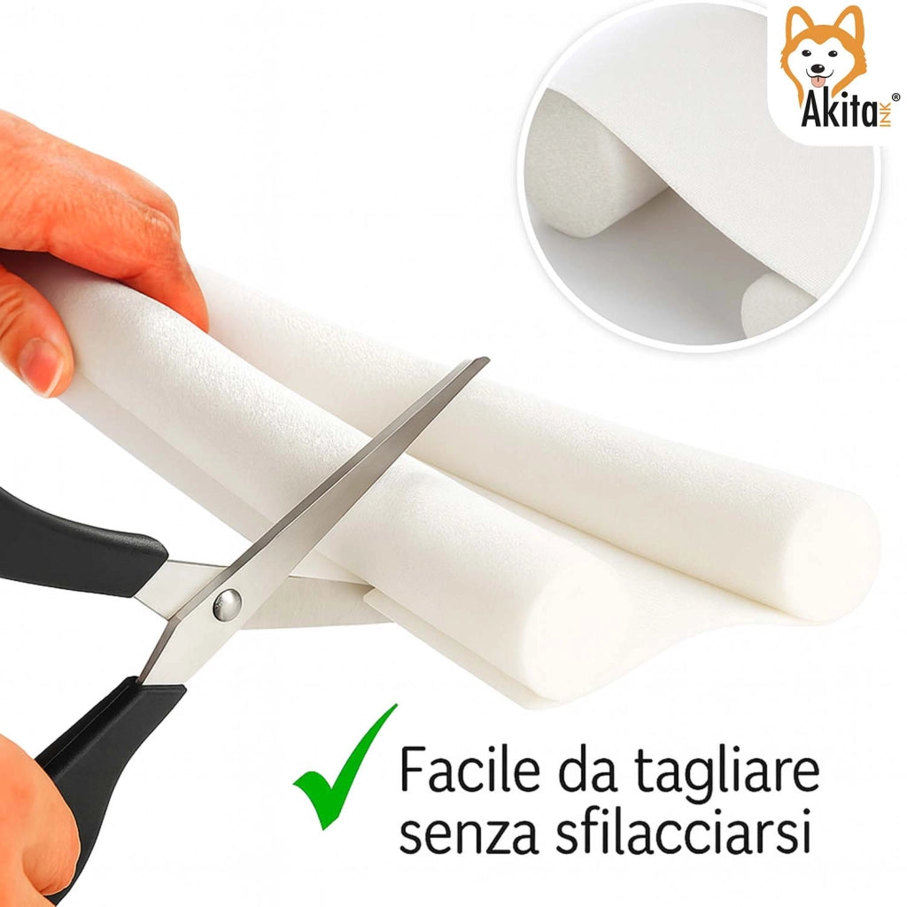 Akitaink 2 Paraspifferi Porta Doppia 90 cm Bianco