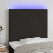 Testiera a LED-Testata con LED Nera 100x5x118/128 cm in Tessuto 253377