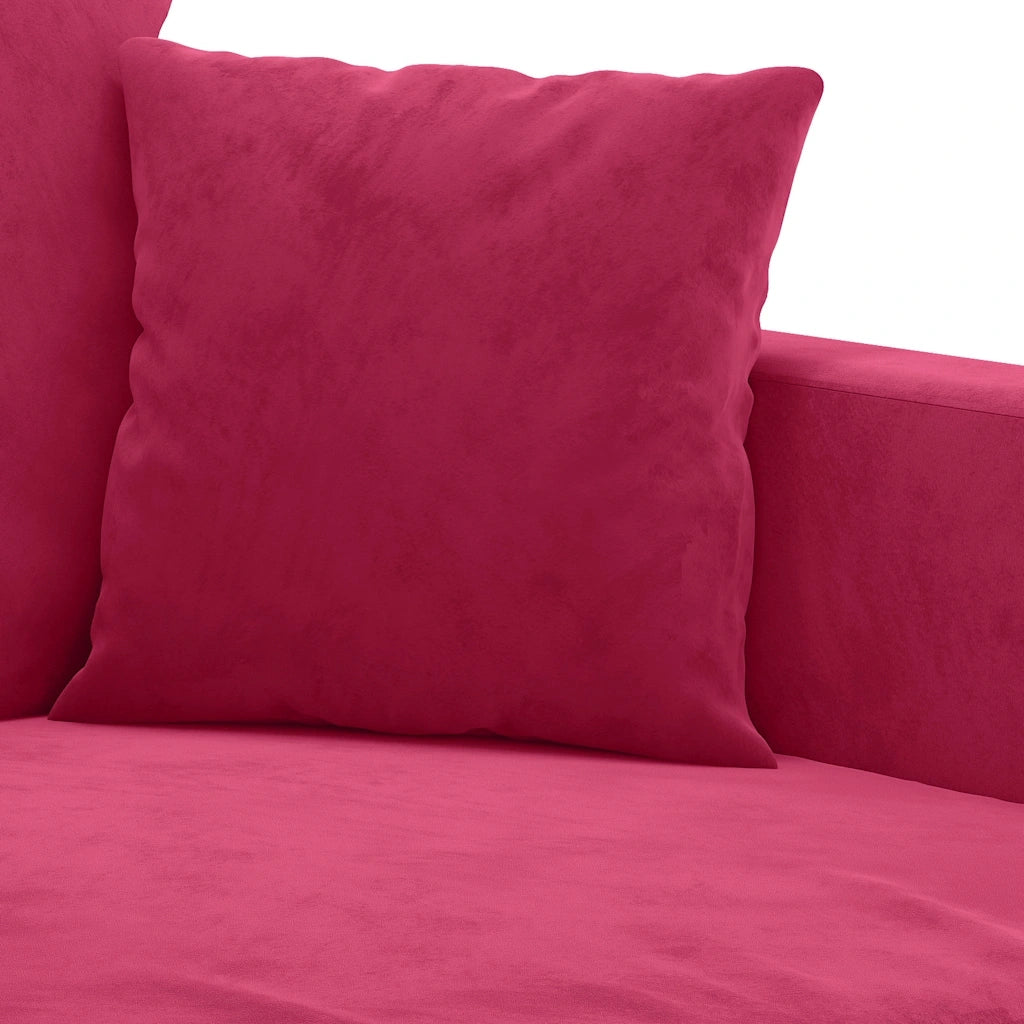 Divano a 3 Posti Rosso Vino 180 cm in Velluto 359317